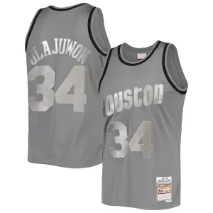 Eccezionale Carino Stupendo Hakeem Olajuwon Houston Rockets Hardwood Classics Retired Player 1993/94 Metal Works Swingman Jersey Charcoal