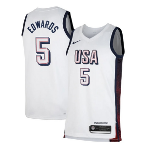 Fascinante Ottimo Anthony Edwards Unisex Nike Men's USA Basketball 2024 Swingman Player Jersey White