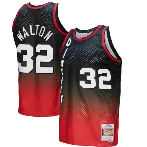 Magnifico Stupendo Pratico Bill Walton Portland Trail Blazers 1976/77 Hardwood Classics Fadeaway Swingman Player Jersey Red/Black