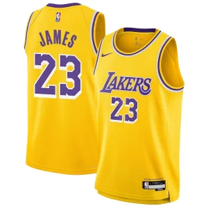 Carino Incantevole Lussuoso LeBron James Los Angeles Lakers Nike Youth Swingman Jersey Icon Edition Gold