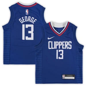 Fantastico Bellissimo Sofisticato Paul George LA Clippers Preschool Nike 2020/21 Fast Break Replica Jersey Royal Icon Edition