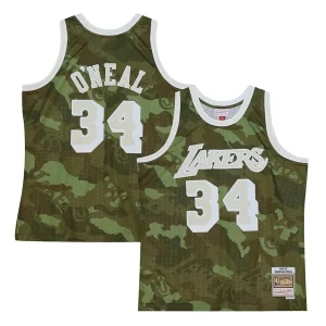 Sofisticato Elegante Shaquille O'Neal Los Angeles Lakers Hardwood Classics 1996/97 Ghost Green Swingman Jersey Camo