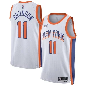 Pratico Trendy Elegante Jalen Brunson New York Knicks Nike Unisex 2024/25 Swingman Player Jersey City Edition White