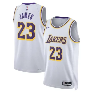 Cool Duraturo Classico LeBron James Los Angeles Lakers Nike Unisex Swingman Jersey Association Edition White/Gold