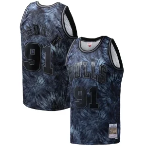 Pratico Magnifico Splendido Dennis Rodman Chicago Bulls Hardwood Classics 1995/96 Tie Dye Swingman Jersey Black