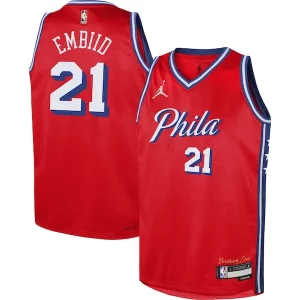 Sofisticato Meraviglioso Joel Embiid Philadelphia 76ers Jordan Brand Youth Swingman Jersey Statement Edition Red