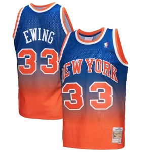Delizioso Robusto Incantevole Patrick Ewing New York Knicks 1991/92 Hardwood Classics Fadeaway Swingman Player Jersey Orange/Royal