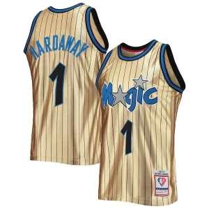Lussuoso Classico Penny Hardaway Orlando Magic 75th Anniversary 1993/94 Hardwood Classics Swingman Jersey Gold