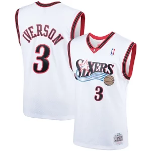 Delizioso Eccezionale Allen Iverson Philadelphia 76ers Hardwood Classics Swingman Jersey White/Royal