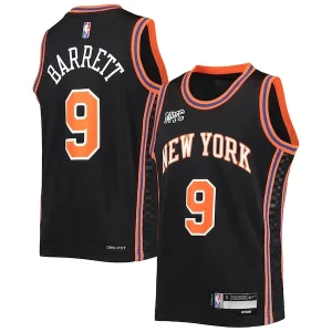 Resistente Classico Lussuoso RJ Barrett New York Knicks Nike Youth 2021/22 Swingman Jersey City Edition Black