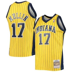 Resistente Ottimo Chris Mullin Indiana Pacers 1999/00 Hardwood Classics Swingman Jersey Gold