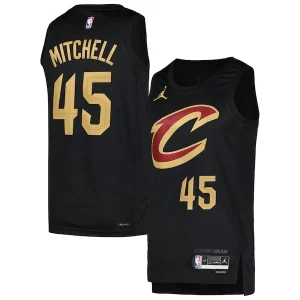 Fascinante Donovan Mitchell Cleveland Cavaliers Jordan Brand Swingman Player Jersey Statement Edition Black