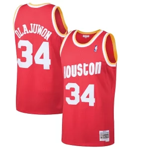 Attraente Hakeem Olajuwon Houston Rockets 1993/94 Hardwood Classics Swingman Jersey Red
