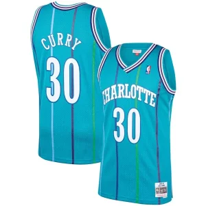 Prestigioso Dell Curry Charlotte Hornets 1992/93 Hardwood Classics Swingman Jersey Teal