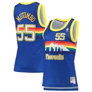 Moderno Fascinante Dikembe Mutombo Denver Nuggets Women's 1991/92 Hardwood Classics Swingman Jersey Royal