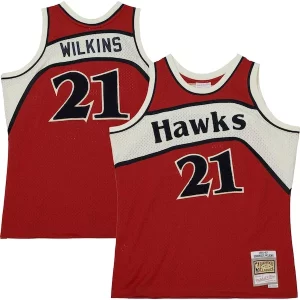 Attraente Delizioso Dominique Wilkins Atlanta Hawks 1986/87 Hardwood Classics Off Court Swingman Jersey Red