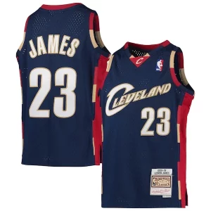 Eccezionale LeBron James Cleveland Cavaliers Youth 2008 09 Hardwood Classics Swingman Jersey Navy