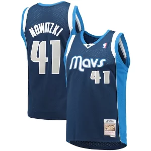 Meraviglioso Classico Elegante Dirk Nowitzki Dallas Mavericks 2011/12 Hardwood Classics Swingman Jersey Navy