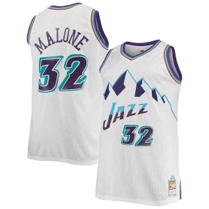 Splendido Bellissimo Karl Malone Utah Jazz 1996/97 Big & Tall Hardwood Classics Swingman Jersey White/Purple