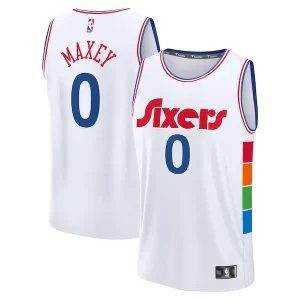 Duraturo Tyrese Maxey Philadelphia 76ers 2024/25 Fast Break Player Jersey City Edition White