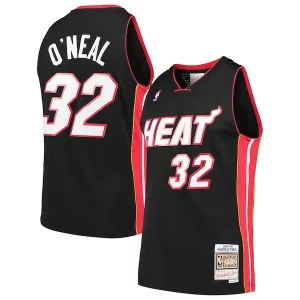 Sofisticato Classico Eccezionale Shaquille O'Neal Miami Heat Hardwood Classics Swingman Jersey Black