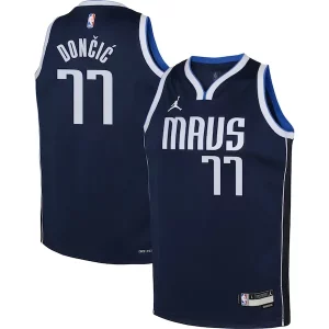 Lussuoso Luka Doncic Dallas Mavericks Jordan Brand Youth Swingman Jersey Statement Edition Navy