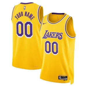 Delizioso Elegante Trendy Los Angeles Lakers Nike Unisex Swingman Custom Jersey Gold Icon Edition
