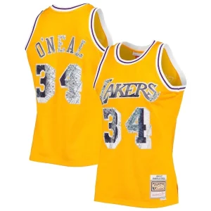 Moderno Cool Shaquille O'Neal Los Angeles Lakers 1996 97 Hardwood Classics NBA 75th Anniversary Diamond Swingman Jersey Gold