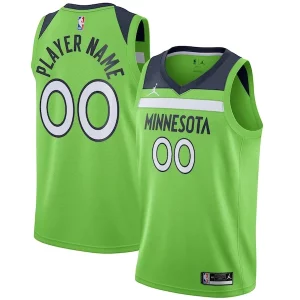 Pratico Fantastico Ottimo Minnesota Timberwolves Jordan Brand Swingman Custom Jersey Statement Edition Green