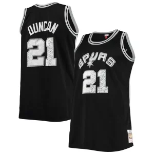 Sofisticato Tim Duncan San Antonio Spurs Big & Tall 1998/99 NBA 75th Anniversary Diamond Swingman Jersey Black