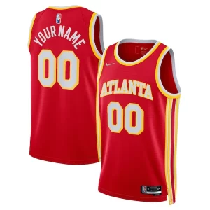 Eccezionale Sofisticato Atlanta Hawks Nike 2021/22 Diamond Swingman Custom Jersey Icon Edition Red