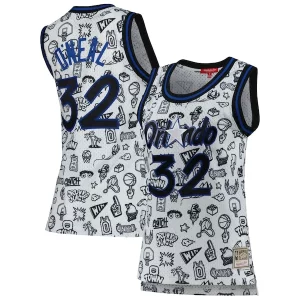 Cool Gorgeous Shaquille O'Neal Orlando Magic Women's 1994 Doodle Swingman Jersey White