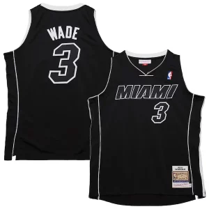 Meraviglioso Elegante Dwyane Wade Miami Heat 2011/12 Hardwood Classics Authentic Jersey Black