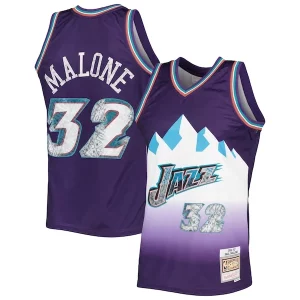 Elegante Karl Malone Utah Jazz 1996/97 Hardwood Classics NBA 75th Anniversary Diamond Swingman Jersey Purple