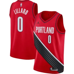 Attraente Magnifico Bellissimo Damian Lillard Portland Trail Blazers Jordan Brand 2020/21 Swingman Jersey Statement Edition Red