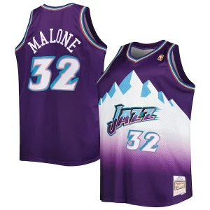 Attraente Splendido Classico Karl Malone Utah Jazz Big & Tall Hardwood Classics 1996/97 Swingman Jersey Purple/White