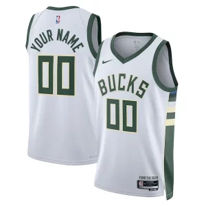 Elegante Splendido Duraturo Milwaukee Bucks Nike Unisex Swingman Custom Jersey White Association Edition