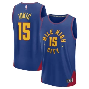 Fantastico Nikola Jokic Denver Nuggets Fast Break Replica Player Jersey Statement Edition Blue