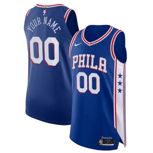 Meraviglioso Philadelphia 76ers Nike Custom Authentic Jersey Icon Edition Royal