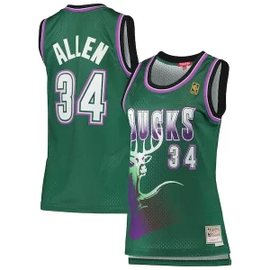 Comodo Versatile Ray Allen Milwaukee Bucks Women's 1996/97 Hardwood Classics Swingman Jersey Green