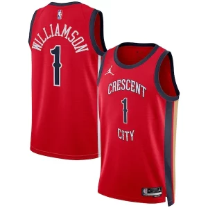 Accattivante Zion Williamson New Orleans Pelicans Jordan Brand Unisex Swingman Jersey Statement Edition Red