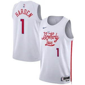 Attraente Prestigioso Fantastico James Harden Philadelphia 76ers Nike Unisex 2022/23 Swingman Jersey City Edition White