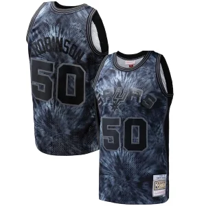 Trendy Duraturo David Robinson San Antonio Spurs Hardwood Classics 1998/99 Tie Dye Swingman Jersey Black