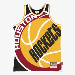 Moderno Houston Rockets Hardwood Classics Blown Out Fashion Jersey Black