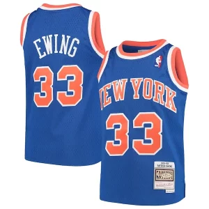 Cool Pratico Patrick Ewing New York Knicks Youth Hardwood Classics Swingman Throwback Jersey Blue