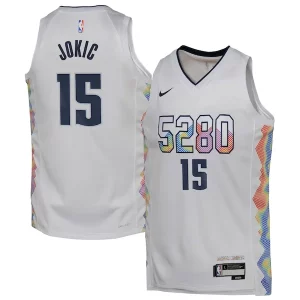 Bellissimo Nikola Jokic Denver Nuggets Nike Youth 2024/25 Swingman Player Jersey City Edition White