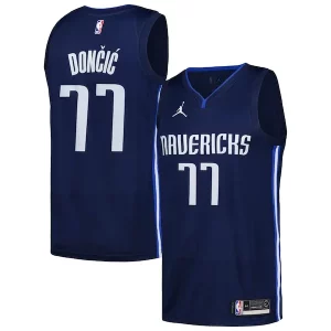 Elegante Fascinante Luka Dončić Dallas Mavericks Jordan Brand Swingman Player Jersey Statement Edition Navy