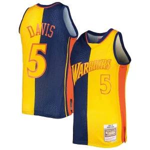 Magnifico Baron Davis Golden State Warriors Hardwood Classics 2006/07 Split Swingman Jersey Navy/Gold