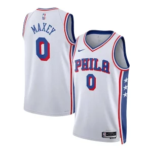 Moderno Tyrese Maxey Philadelphia 76ers Nike Unisex Swingman Jersey Association Edition White