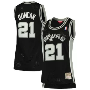 Fascinante Tim Duncan San Antonio Spurs Women's 1998/99 Hardwood Classics Swingman Jersey Black
